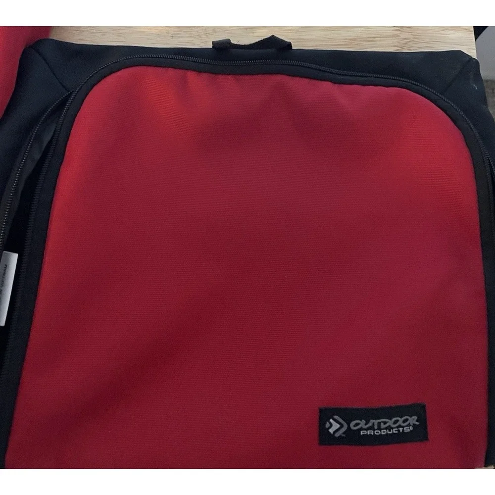 Outdoor Products Large Duffle‎ red includes storage pouch/toiletry bag